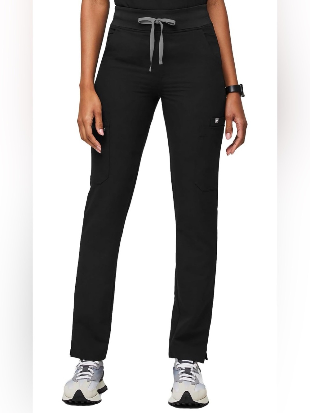 FIGS Women's Black Straight-Leg Scrub Pants